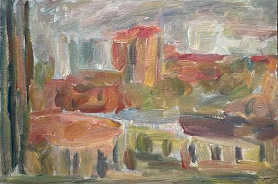 Лукашевкер Александра Давыдовна (1925 — 1992). Пейзаж. 1970-е гг. Холст, масло. 40 &times; 60 см. Алек 