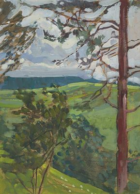 Маторин Михаил Владимирович (1901 — 1976). Ветреный день. Без даты. Бумага, белила, гуашь. 