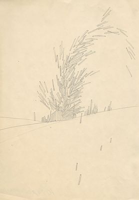 Перевезенцев Юлий Юльевич (род. 1938). Конструкция. 1980-е гг. Бумага, графитный карандаш. 29 &times; 