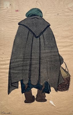 Разумовская Юлия Васильевна (1896 — 1987). Эскиз костюмов. 1930-е гг. Бумага, акварель 