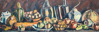 Ротанов Николай Михайлович (1940 — 2010). Натюрморт с яблоками. 2002. Холст на картоне, масло. 
