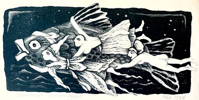 Волкова Маргарита Григорьевна (род. 1954). 
Путешествие. Из цикла автолитографий на тему &laquo;Э. 