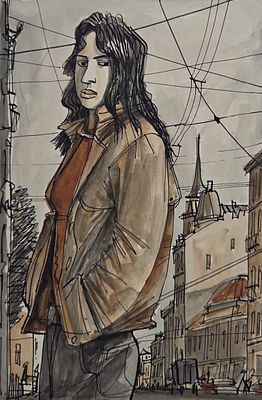Андреев Александр Семёнович (род. 1946). Иллюстрация к книге С. Родионова &laquo;Задание&raquo; (Л.: 