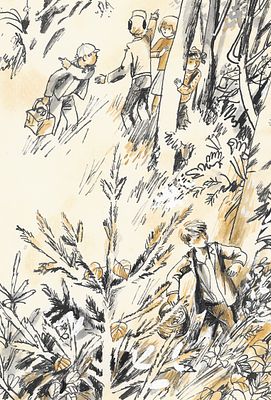 Аникин Борис Александрович (род. 1947).
Иллюстрация к книге Д. Баханцева &laquo;Чужие следы&raquo; (Л.: ЛО 