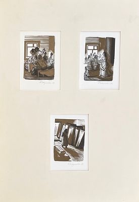 Бакулевский Александр Сергеевич (1936—2021). 
Иллюстрация к авторскому сборнику А. Пушкина 