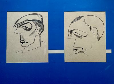 Беломлинский Михаил Самуилович (1934—2020).
Шарж на актера Кирилла Лаврова.
Бумага, графитный 