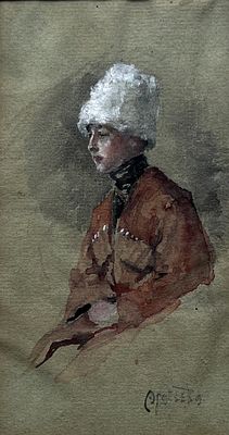 Агапьева Наталия Николаевна (1883 — 1956). Мальчик в черкеске. Без даты. Размер изображения: 15 