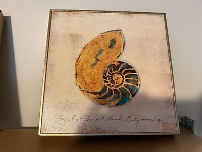 Snail Painted Wall Hanging12" x 12"
