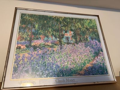 Claude Monet Garden Painting Wall Hanging. Claude Monet Garden Painting wall hanging 20" x 16"