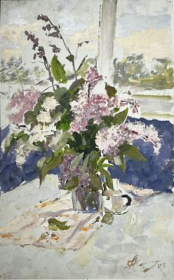 Коровяков Александр Петрович - Сирень. Аукцион: Аукцион № 35, часть 3 Основа: картон Техника: 