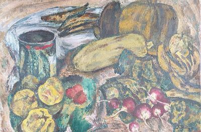 Румянцева Капитолина Алексеевна - Натюрморт с овощами. Аукцион: Аукцион № 35, часть 3 Основа: 