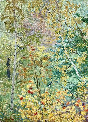 Обозненко Дмитрий Георгиевич - Цветет рябина. Аукцион: Аукцион № 35, часть 3 Основа: картон Техника: 