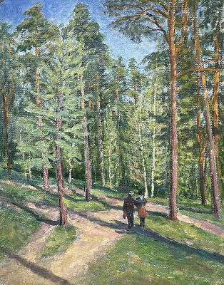 Захарьян Рубен Агасьевич - Сосновая роща. Аукцион: Аукцион № 35, часть 3 Основа: картон Техника: 