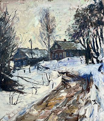 Коровяков Александр Петрович - Зимняя пора. Аукцион: Аукцион № 35, часть 3 Основа: картон Техника: 