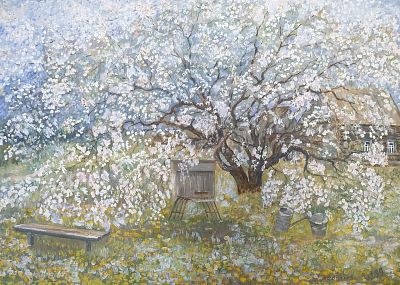 Леонтьев Леонид Николаевич - Яблони в цвету. Аукцион: Аукцион № 35, часть 3 Основа: холст Техника: 