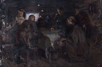 Труфанов Михаил Павлович - Этюд к дипломной работе &laquo;В штабе Ковпака&raquo;. Аукцион: Аукцион № 35, часть 