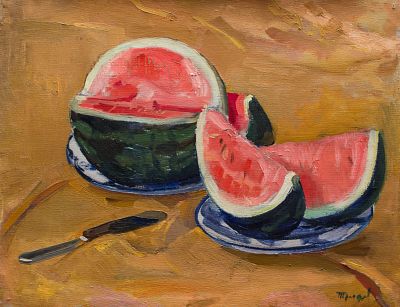 Труфанов Михаил Павлович - Натюрморт с арбузом. Аукцион: Аукцион № 35, часть 3 Основа: холст 