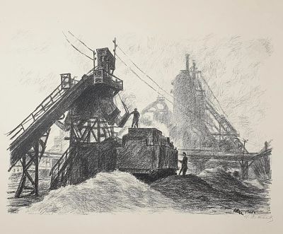 Астапов Иван Степанович - Затравка углем. Аукцион: Аукцион № 36, часть 5 Основа: бумага Ширина: 38.5 