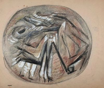 Поварова Валентина Петровна - Абстракция. Аукцион: Аукцион № 36, часть 5 Основа: бумага Ширина: 61 