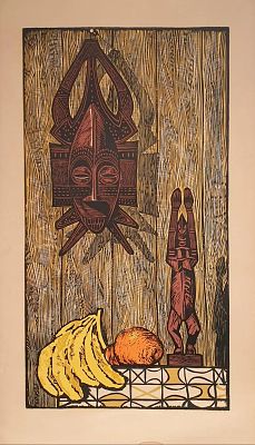 Шпигова М. - Африканский натюрморт. Аукцион: Аукцион № 36, часть 5 Основа: бумага Ширина: 29.5 