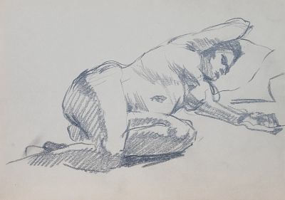 Васильев Анатолий Ильич - Натурщица. Аукцион: Аукцион № 37, часть 1 Основа: бумага Ширина: 27.5 