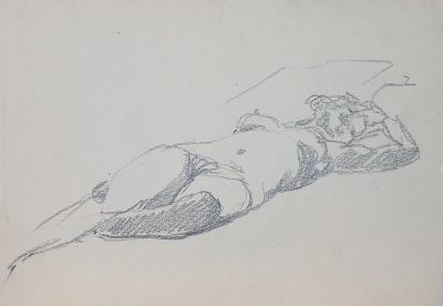 Васильев Анатолий Ильич - Натурщица. Аукцион: Аукцион № 37, часть 1 Основа: бумага Ширина: 27.5 