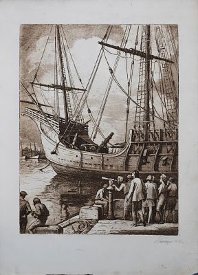 Белоусов Пётр Петрович - Корабли Колумба. Аукцион: Аукцион № 37, часть 1 Основа: бумага Ширина: 24 