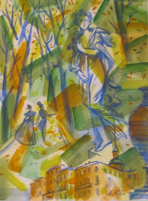 Корольчук Андрей Александрович - В Летнем саду. Аукцион: Аукцион № 37, часть 1 Основа: бумага 