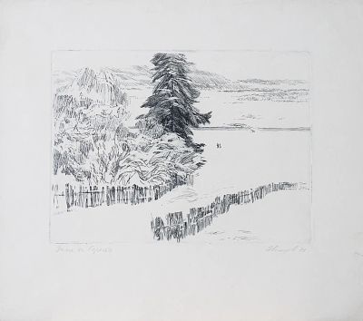 Звонцов Василий Михайлович - Зима на Сороти. Аукцион: Аукцион № 37, часть 2 Основа: бумага Ширина: 