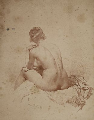 Зичи Михаил Александрович - Этюд Женщины. Аукцион: Аукцион № 37, часть 2 Основа: бумага Оформление: 