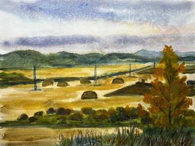 Данилов Анатолий Васильевич - Осень. Аукцион: Аукцион № 37, часть 2 Основа: бумага Ширина: 48 