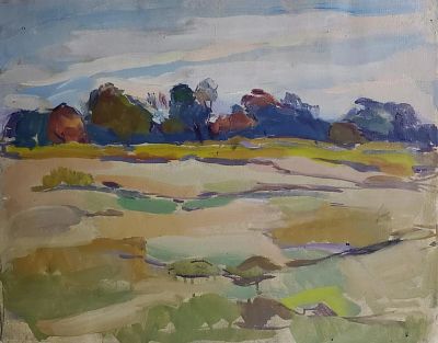 Поварова Валентина Петровна - Весна. Аукцион: Аукцион № 37, часть 3 Основа: картон Техника: 