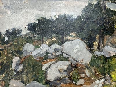 Поварова Валентина Петровна - Пейзаж. Камни Карелии. Аукцион: Аукцион № 37, часть 3 Основа: картон 