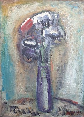 Павлов Юрий Михайлович - Астры. Аукцион: Аукцион № 37, часть 3 Основа: оргалит Техника: 