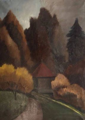 Батурин А.Б. - Часовня в парке Михайловском. Аукцион: Аукцион № 37, часть 3 Основа: холст Техника: 