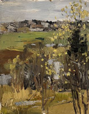 Тюленев Виталий Иванович - Ранняя весна. Аукцион: Аукцион № 37, часть 3 Основа: картон Техника: 