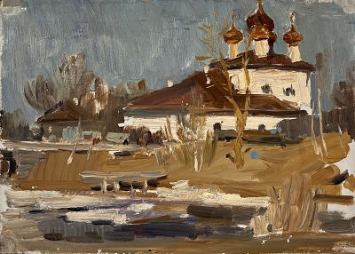 Тюленев Виталий Иванович - Оттепель. Аукцион: Аукцион № 37, часть 3 Основа: холст на картоне 