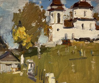 Тюленев Виталий Иванович - За собором. Аукцион: Аукцион № 37, часть 3 Основа: картон Техника: 