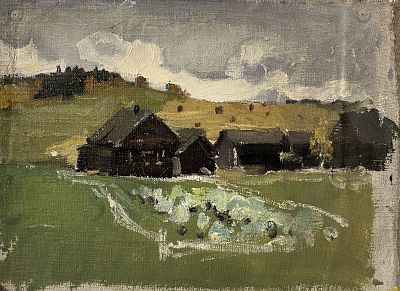 Тюленев Виталий Иванович - Пасмурный день. Аукцион: Аукцион № 37, часть 3 Основа: холст Техника: 