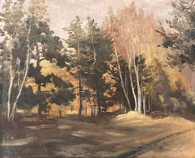 Погостин Борис - Пейзаж. Аукцион: Аукцион № 37, часть 3 Основа: оргалит Техника: 