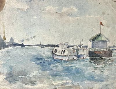 Пентешин Иван Мильевич - Акватория. Аукцион: Аукцион № 38, часть 1 Основа: бумага Техника: 