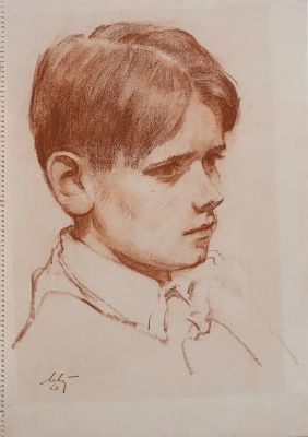 Левитин Анатолий Павлович - Портрет. Аукцион: Аукцион № 38, часть 3 Основа: бумага Ширина: 31 