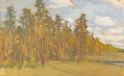 Борисов Борис Дмитриевич - Сосновый лес (близ Валяевки). Аукцион: Аукцион № 38, часть 4 Основа: 