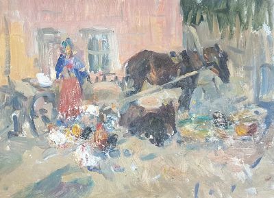 Варичев Иван Михайлович - Вечерело. Аукцион: Аукцион № 38, часть 4 Основа: картон Техника: 