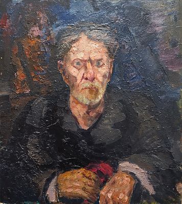 Ирха Александр Иванович - Портрет Мастера. картон масло Ирха А.И. 2000-е годы 
размер 70,5х62,5 см 