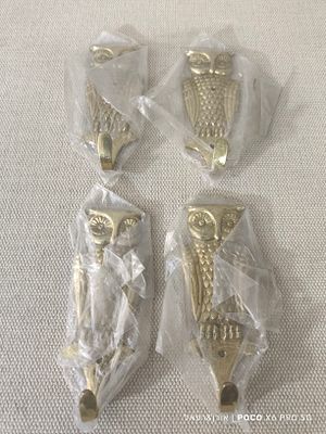 לוט 4 מתלי נחושת דוגמת ינשופים מתוצרת חן חולון 
אורך: 11 ס"מ
