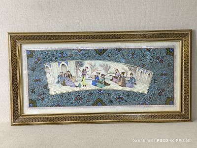 "הסולטאן" 
ציוד יד פרסי גדול ומרהיב ביופיו על גבי חומר אורגני יוקרתי 
בסגנון חצר 