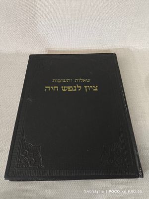 שאלות ותשובות ציון לנפש חיה 
מצב כללי טוב סימני גיל ושימוש קלים שיפשופי צבע לכריכה