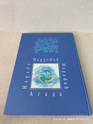 הגדת מארבע כנפות הארץ מגוון תרגומים עברי אנגלי ספרדי צרפתי ורוסי הגהה על פי נוסח אשכנז 
מצב חדש