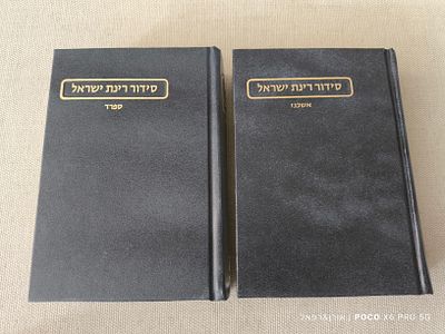 זוג סידורים רינת ישראל 
מצב חדש 
אשכנז/ספרד